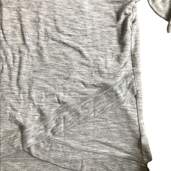 ATHLETA Serenity Heather gray criss cross asymmetrical pullover medium - Picture 5 of 6